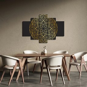 Tablou abstracției aurii (150x105 cm)