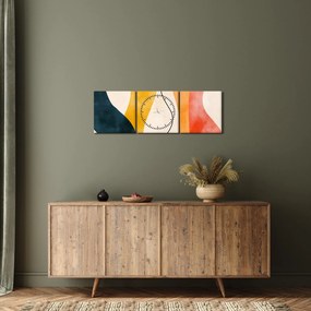 Tablou - Ilustrație colorată minimalistă II. (cu ceas) (90x30 cm)