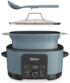 Multicooker Ninja Foodi PossibleCooker 8in1 MC1001EU, 1200W, 8 l, 8 programe, Acoperire ceramica, Timer, Triple Fusion Heat, Albastru/Negru