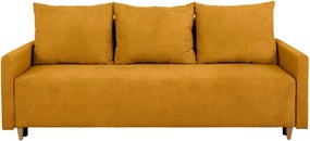 Canapea extensibila SIGMA, stofa catifelata galben - Onega 19, 208x90x