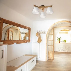 Lustr ANTONIO 3xE14/40W/230V, montaj plafon, stejar