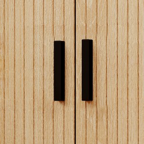 HOMCOM Noptieră, mobilier suplimentar, stil scandinav cu 2 uși glisante și picioare de oțel 48 x 40 x 48 cm, aspect lemn | Aosom Romania