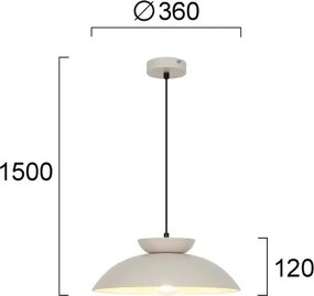 Lustră pe cablu SUPERB 1xE27/40W/230V, bej