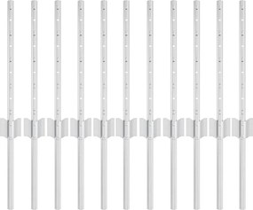 vidaXL Stâlp de gard. 11 pcs Argintiu 40 cm Oțel