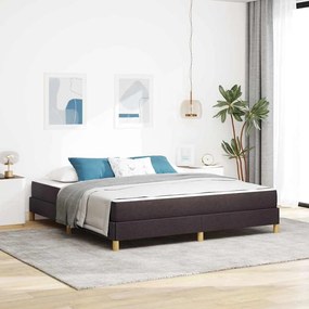 vidaXL Pat cu arcuri Maro 180 x 200 cm Țesătură, Lemn Ingineresc