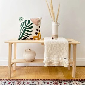 Față de pernă cu broderie Inu Joynodes Lotus, 43 x 43 cm