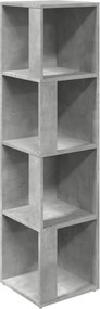 vidaXL Dulap de colț, gri beton, 33x33x132 cm, PAL