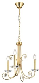 Candelabru stil clasic cu cristal K9 ARIANE 3L auriu
