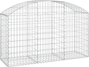 vidaXL Coș gabion arcuit, 150x50x80/100 cm, fier galvanizat