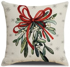 Fata de perna de Craciun MISTLETOE 45x45 cm, colorat