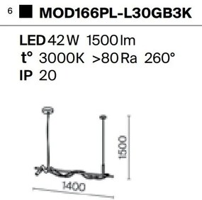 Lustra LED cu 2 spoturi design modern Tau