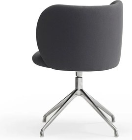 Scaun de sufragerie gri închis tapițat Mogi – Teulat