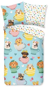 Lenjerie de pat pentru copii din bumbac 140x200 cm Dogs – Bonami Selection