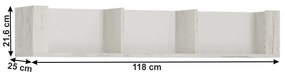 Poliţă TIP 61, alb craft, ANGEL