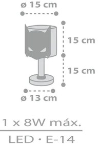 Dalber DARK HERO 61801N - Lampă LED pentru copii, 1xG4/4W/230V, alb/negru