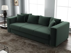 Canapea extensibilă dumonde cu ladă de depozitare si sezut confortabil din spuma high-density, Gloria Ambience Verde 240x100 cm