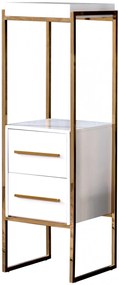 Consola Rodez III alb/gold – H103 cm