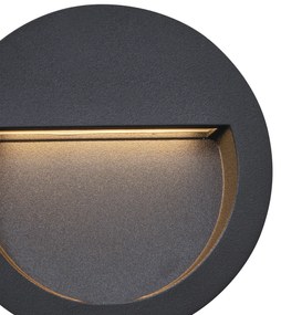 Lampă modernă de perete încastrată neagră, incl. LED IP65 - Gem