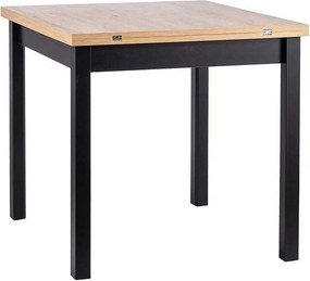 Masa extensibila FLIP, stejar artisan/negru, PAL laminat, 80/160x80x78