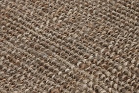 Covor din iută împletit manual, antiderapant, maro natural, 160 x 230 cm, 3000 GSM, „Jute Carpet"