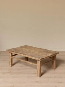 Măsuță de cafea din lemn reciclat, natur, finisaj vintage, 120×79×46 cm, „Rustor"