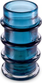 Vas decorativ din sticla design LUX Bloom albastru