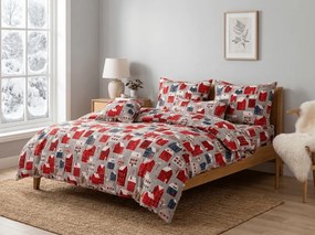 Lenjerie de pat din microfibra WINTER COTTAGE gri Dimensiune lenjerie de pat: 70 x 90 cm | 140 x 200 cm
