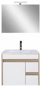 Mobilier complet de baie Luna Prime 60, stejar Sonoma-alb