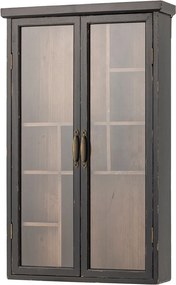 Vitrină neagră din lemn de brad suspendată 50x80x14 cm Hazem – Bloomingville