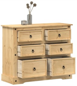 vidaXL Dulap cu sertare „Corona”, 110x43x91 cm, lemn masiv de pin