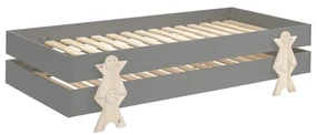Această combinație MODULO constă din 2 paturi MODULO (90 x 200 cm) cu picioare în formă de zâmbet.