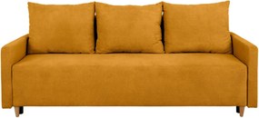 Canapea extensibila SIGMA, stofa catifelata galben - Onega 19, 208x90x