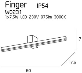 Aplica perete neagra Finger- W0231