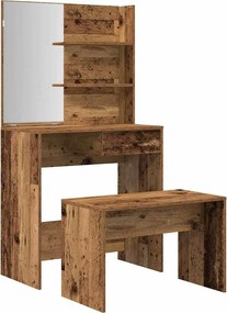vidaXL Set de măsuță de toaletă din lemn vechi Lemn prelucrat