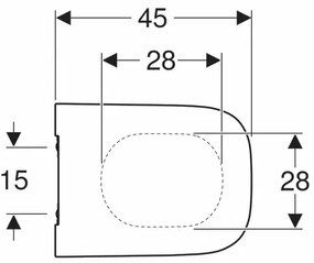 Capac wc Geberit Smyle Square slim inchidere lenta