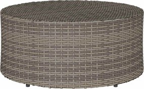 vidaXL Masă de cafea pentru exterior Gri Ø 68 x 30 cm poliratan