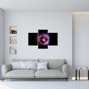 Tablou - Disc de vinil roz-violet (90x60 cm)