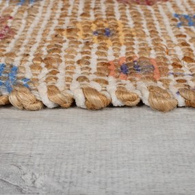 Covor în culoare naturală țesut manual din amestec de iută 120x170 cm Taylor Patchwork – Flair Rugs
