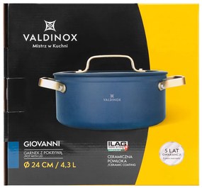 Valdinox Cratiță cu capac Giovanni 24 cm, 4,3 l, 4,3 l