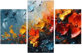 Tablou - Pictură abstractă de flori III. (90x60 cm)