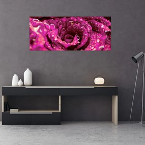 Tablou cu floarea trandafirului roz (120x50 cm), în 40 de alte dimensiuni noi