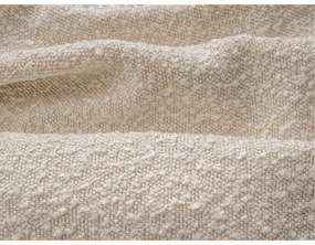 Pat matrimonial crem tapițat cu spațiu de depozitare cu somieră 180x200 cm Simon – Micadoni