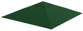 Outsunny Acoperis de Schimb 3x3m, Prelata de Schimb pentru Foisor de Gradina din Poliester cu  Orificiu de Ventilatie, Verde | AOSOM RO