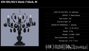 Lampa de masa Maria Theresa, cristal Bohemia S34 501/03/1