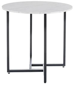 Masa rotunda Alto II marmura alba/negru ø80/h76 cm