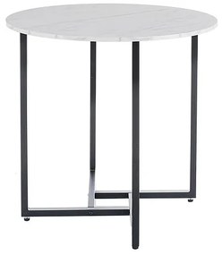 Masa rotunda Alto II marmura alba/negru ø80/h76 cm