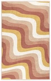 Covor galben ocru-roz prăfuit lavabil 80x150 cm Creamy Strawberry Swirl – Mila Home