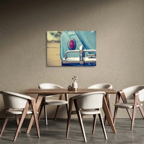 Tablou pe sticlă cu veteran turcoaz (70x50 cm)