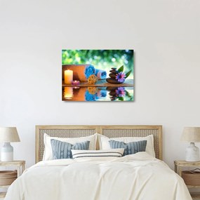Tablou pe sticlă - Relaxare masaj pictura (70x50 cm)