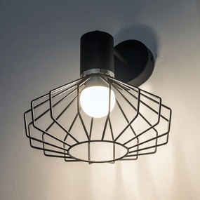 Aplica de perete SOLANO 1xE27/15W/230V negru/crom lucios